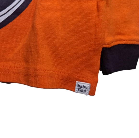 NWT BabyGap Boy's Orange Long Sleeve Shirt 🚗✨ - Picture 7 of 10